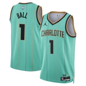 Charlotte Hornets Lamelo Ball Jordan 2024-25 City Edition Teal Pelipaidat Swingman - Miesten